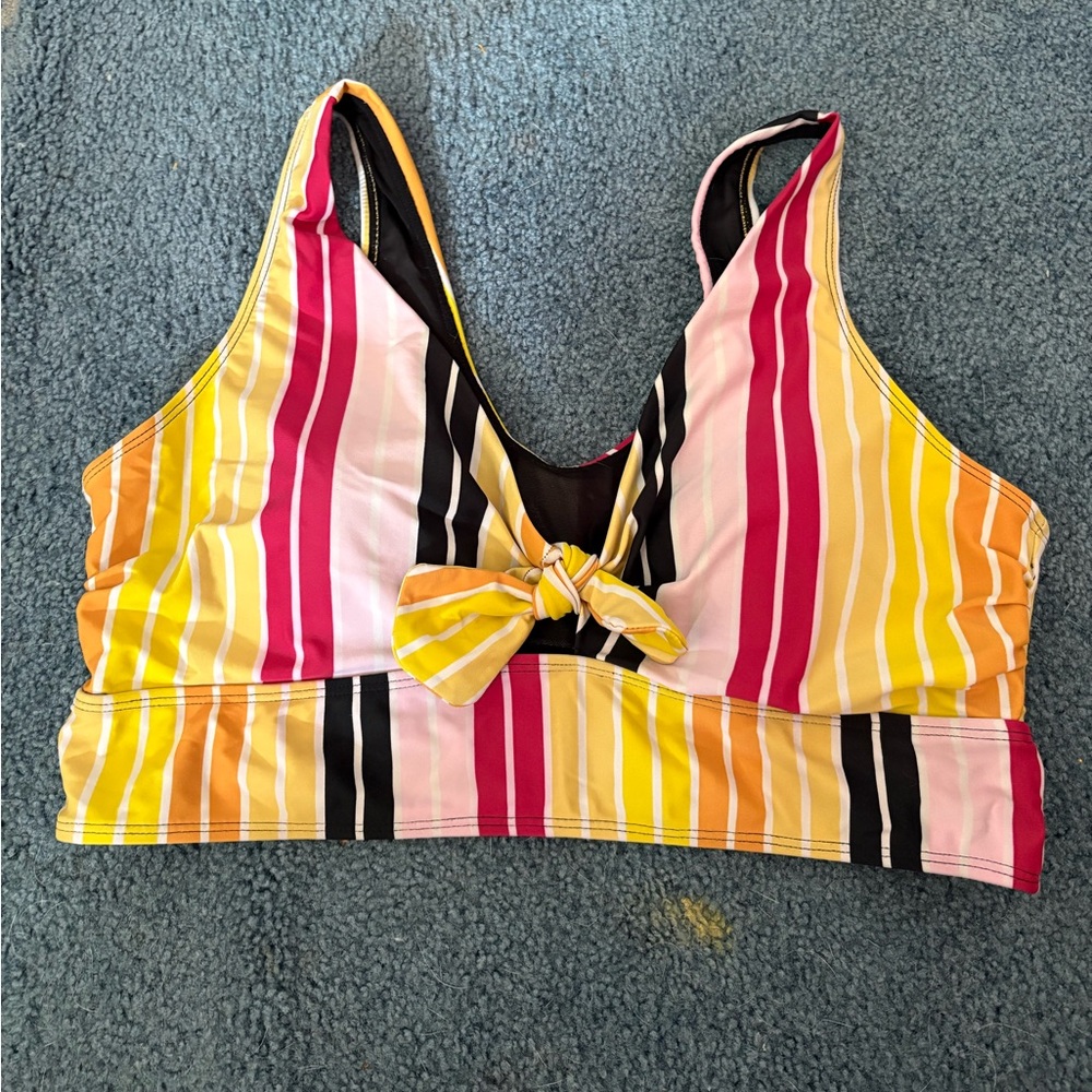 Torrid Multicolor Striped Bikini Top